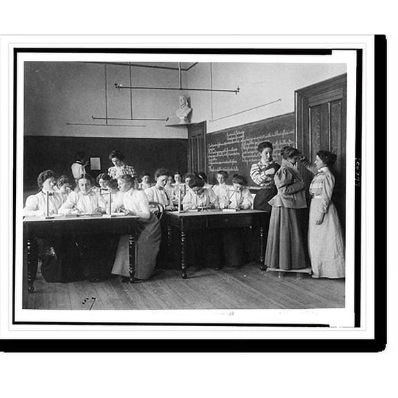 Historic Print, [Group of young women studying static electricity in normal school, Washington, D.C.], 16" x 20"