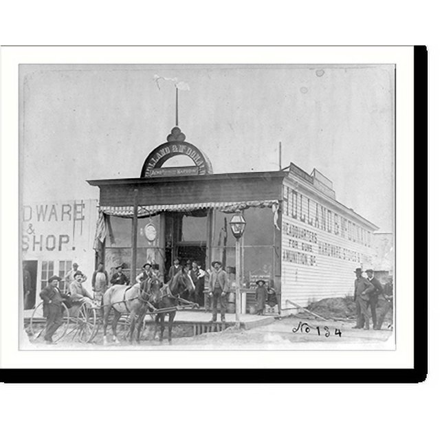 Historic Print, [Group posed in front of the Holland & McDonald