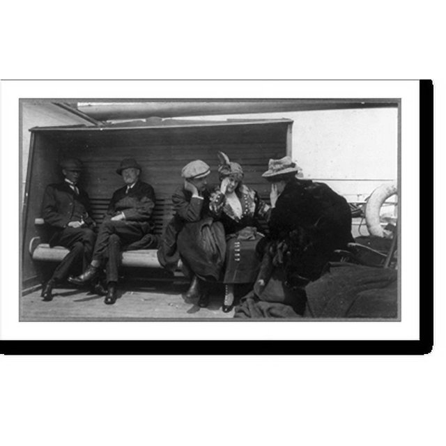 Historic Print, [Groups of TITANIC survivors aboard rescue ship