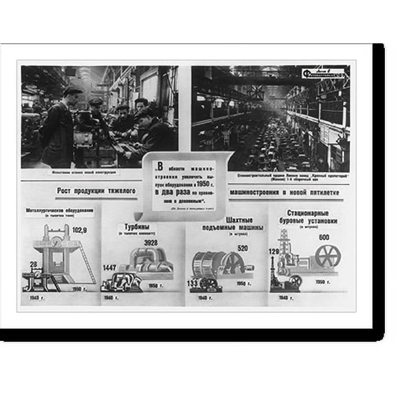 Historic Print, [Growth of heavy engineering industry in the USSR., 16" x 20"