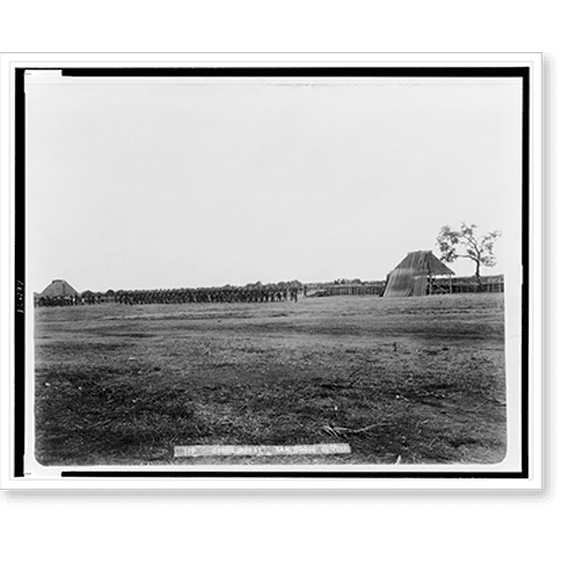 Historic Print, Guard mount, San Roque outpost, 18" x 24"
