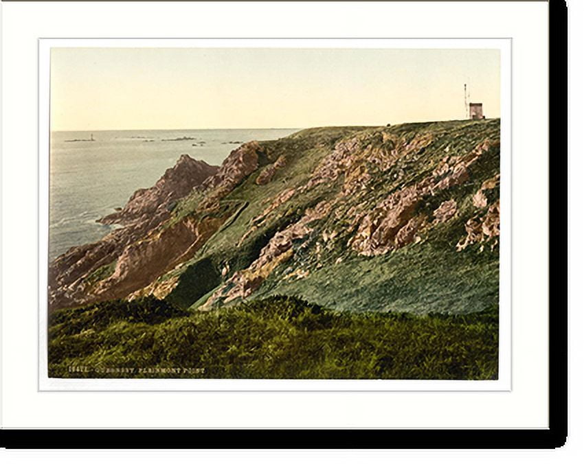 Historic Print, Guernsey Pleinmont Point Channel Islands England, 16" x