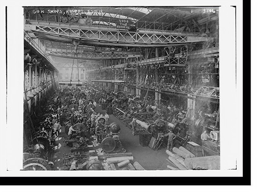 Historic Print, Gun Shops, Krupps, Essen, 16" x 20"