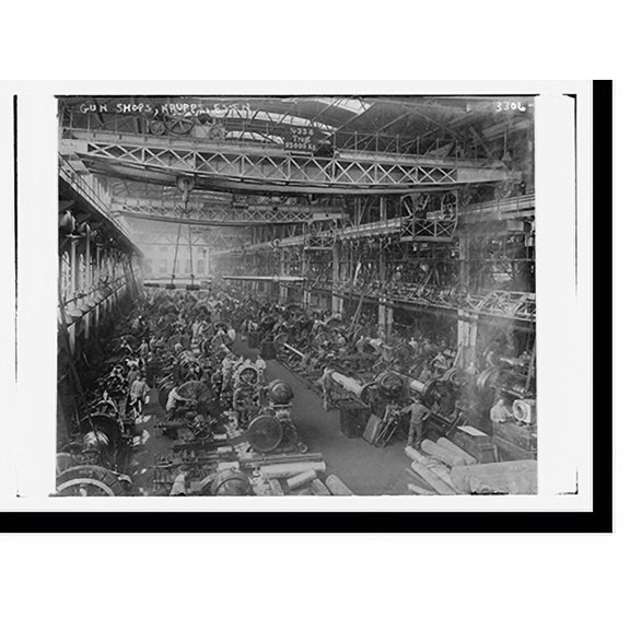 Historic Print, Gun Shops, Krupps, Essen, 18" x 24"