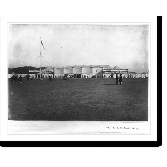 Historic Print, H.R.H. tent, Delhi, 18" x 24"