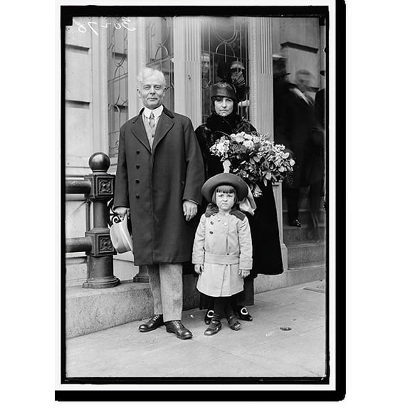 Historic Print, HANSON, O.C. WITH WIFE AND CHILD, 16" x 20"