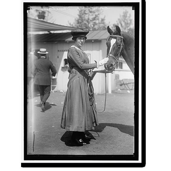 Historic Print, HORSE SHOWS. MISS CONSTANCE VAUCLAIN, 18" x 24"