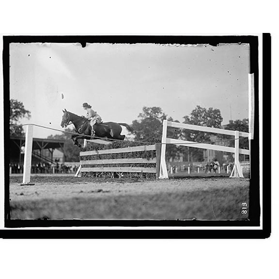 Historic Print, HORSE SHOWS. UNIDENTIFIED ENTRANTS, JUMPING, 16" x 20"