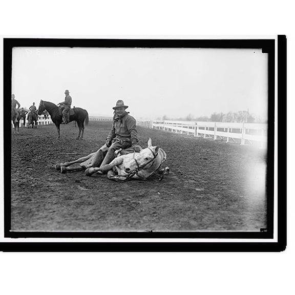 Historic Print, HORSE SHOWS. WILD WEST SHOW ON HORSE SHOW GROUNDS, GIVEN BY SOLDIERS - 4, 18" x 24"