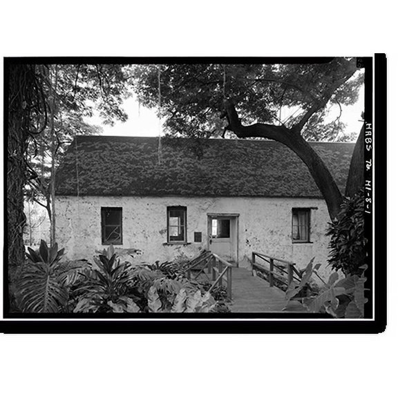 Historic Print, Hale Pa'i (Printing Shop), On grounds of Lahainaluna Seminary, Lahaina, Maui County, HI, 18" x 24"