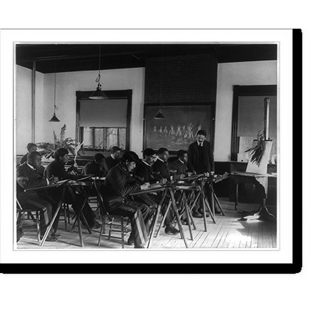 Historic Print, [Hampton Institute, Hampton, Va. nine students and