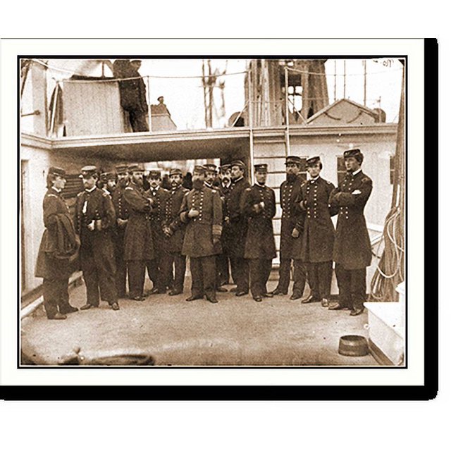 Historic Print, Hampton Roads Va. Rear Admiral David D. Porter and