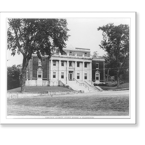 Historic Print, Hancock County Court House, Ellsworth, Me., 16" x 20"