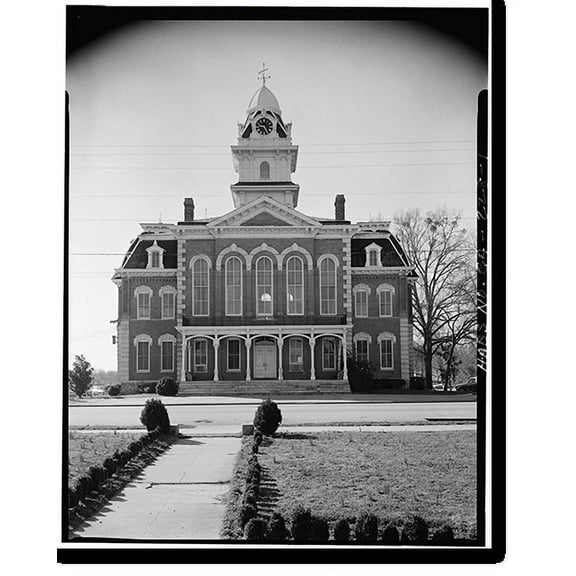 Historic Print, Hancock County Courthouse, Town Square, Sparta, Hancock County, GA, 18" x 24"