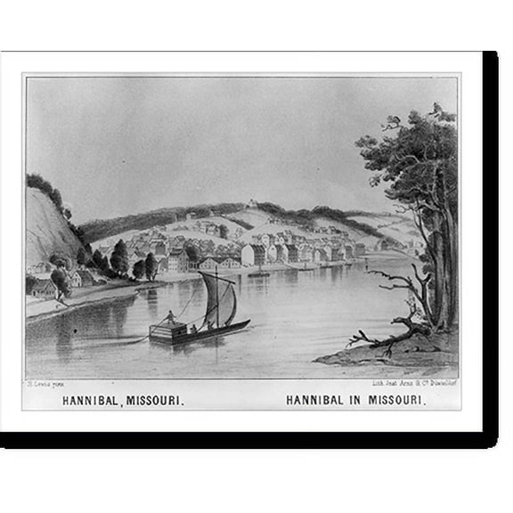 Historic Print, Hannibal, Missouri, 18" x 24"