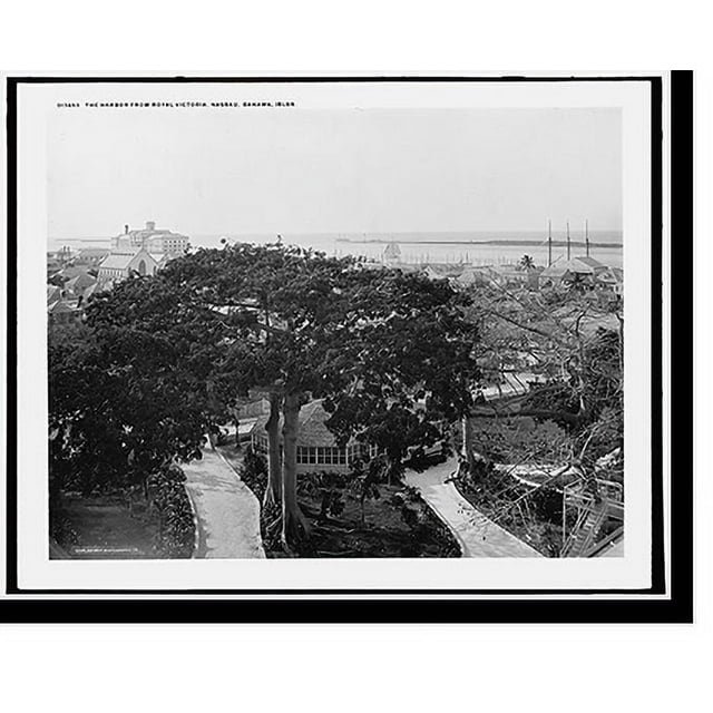 Historic Print, Harbor from Royal Victoria [Hotel], Nassau, Bahama