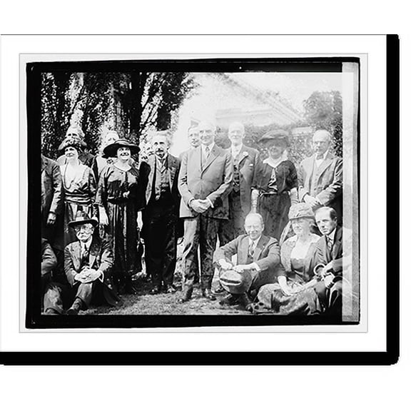 Historic Print, [Harding, Prof. Einstein & wife], 4/25/21, 16" x 20"