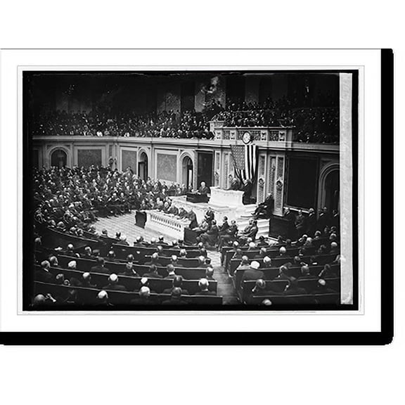 Historic Print, Harding delivering first Annual Address, 18" x 24"