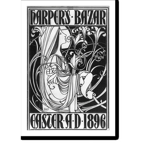 Historic Print, Harper's Bazaar, Easter - A.D. 1896., 16" x 20"