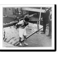 Historic Print, [Harry Houdini in chains preparing for escape trick at