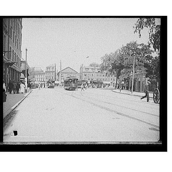 Historic Print, Harvard Square, Cambridge, Mass., 18" x 24"