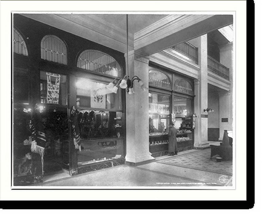Historic Print, Harvey curio and news stand, Union Depot, El Paso, Texas, 16" x 20"