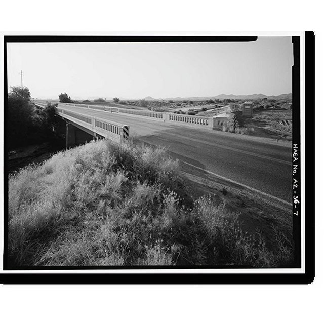 Historic Print, Hassayampa Bridge, Spanning Hassayampa River at old U.S