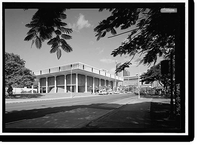 Historic Print, Hawai'i State Capitol, Beretania and Punchbowl Streets