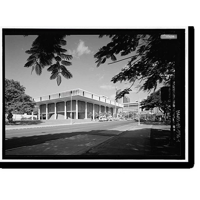 Historic Print, Hawai'i State Capitol, Beretania and Punchbowl Streets