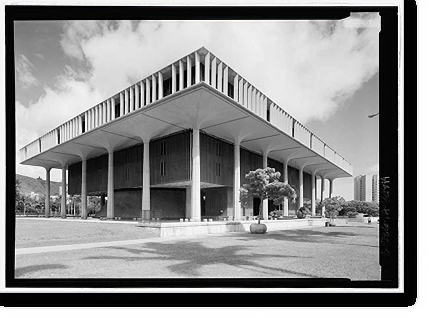 Historic Print, Hawai'i State Capitol, Beretania and Punchbowl Streets