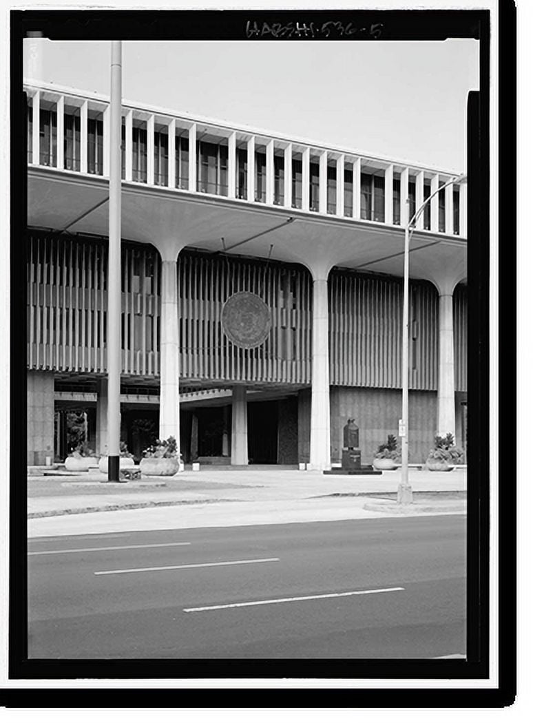 Historic Print, Hawai'i State Capitol, Beretania and Punchbowl Streets