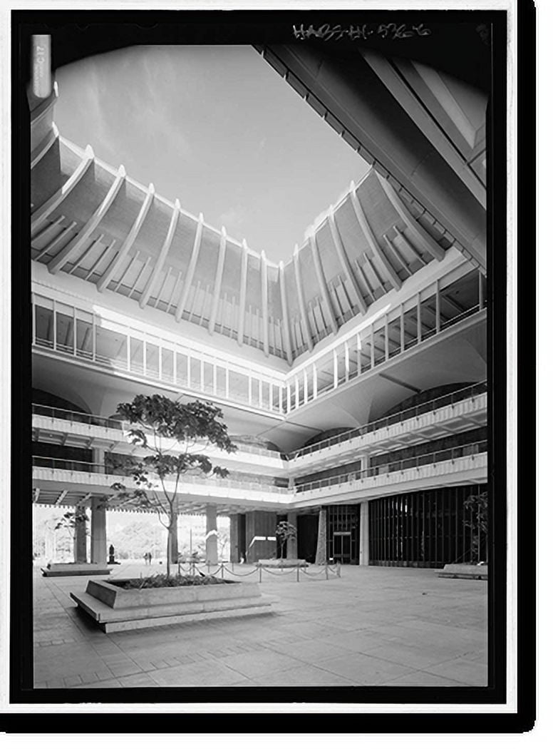 Historic Print, Hawai'i State Capitol, Beretania and Punchbowl Streets