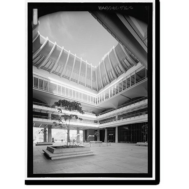 Historic Print, Hawai'i State Capitol, Beretania and Punchbowl Streets
