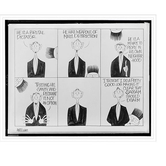 Historic Print, He is a brutal dictator.Ann Telnaes., 18" x 24"