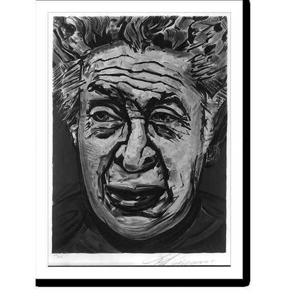 Historic Print, [Head and shoulders self portrait, facing front, 196-], 18" x 24"