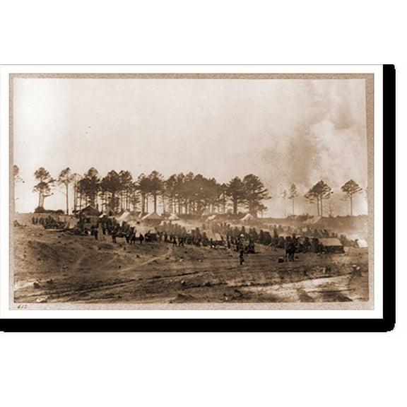 Historic Print, Headquarters Army of Potomac. Brandy Station April 1864. Camp of Provost Guard. 114, 18" x 24"