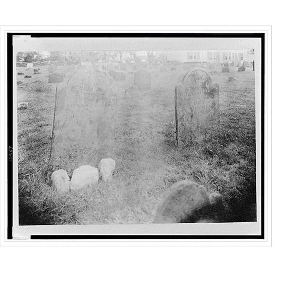 Historic Print, Headstones in cemetery at Little Compton, R.I., 18" x 24"