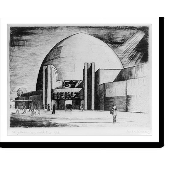 Historic Print, Heinz Dome, N.Y. World's Fair, 16" x 20"
