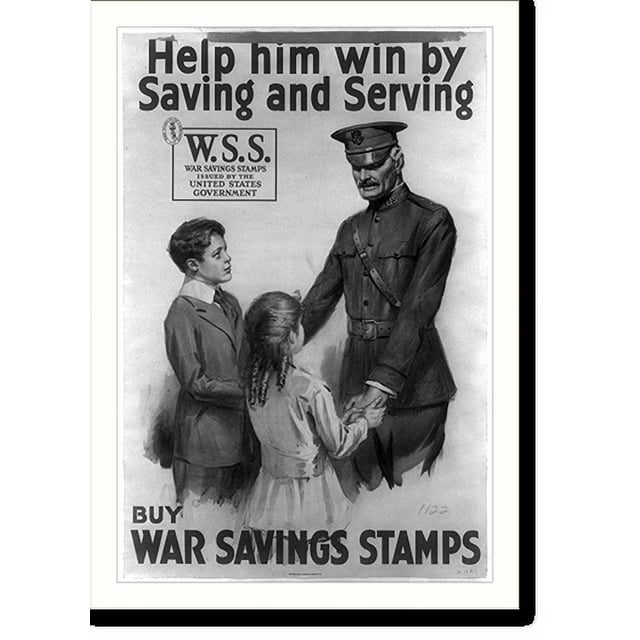 Historic Print, Help him win by saving and serving. Buy War Savings