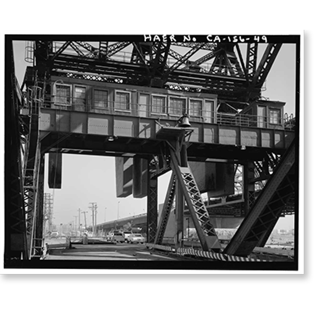 Historic Print, Henry Ford Bridge, Spanning Cerritos Channel, Los AngelesLong Beach, Los
