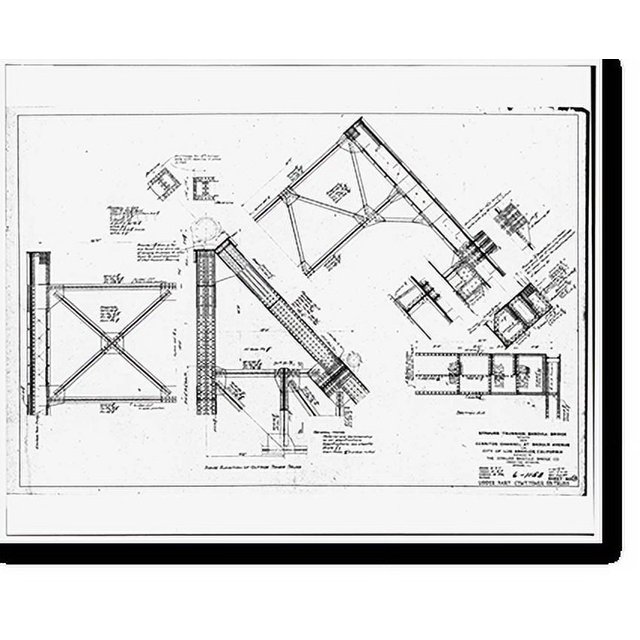 Historic Print, Henry Ford Bridge, Spanning Cerritos Channel, Los
