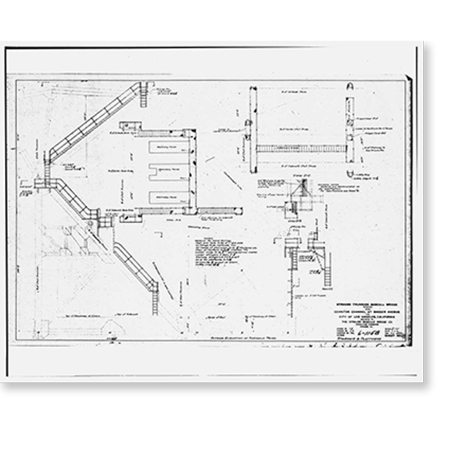 Historic Print, Henry Ford Bridge, Spanning Cerritos Channel, Los