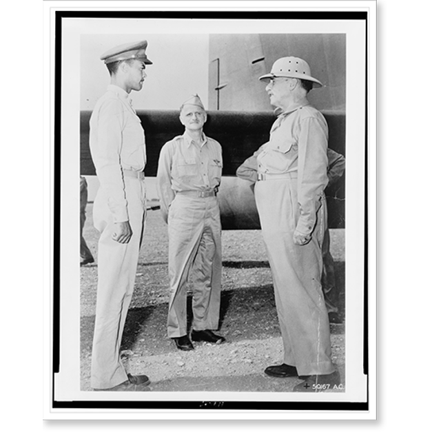 Historic Print, [Henry Lewis Stimson talking to Colonel Benjamin O