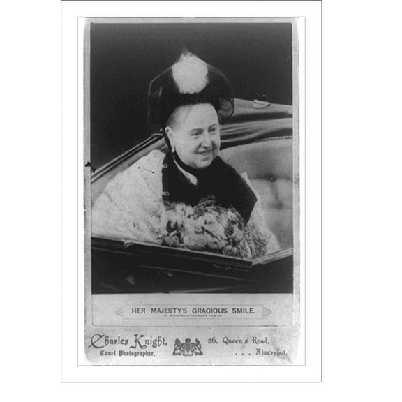 Historic Print, Her Majesty's gracious smile. An instantaneous photograph from life.Charles Knight, court photographer., 16" x 20"