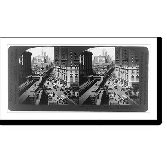 Historic Print, Herald Square, Sixth Ave. and Broadway, looking north past the McAlpin Hotel, New York City, 18" x 24"