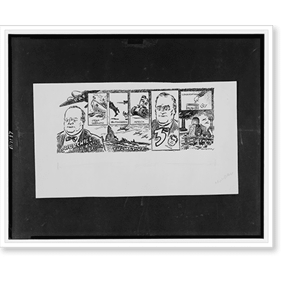 Historic Print, [Herblock's own history of the year - the worlds of 1940].Herblock., 18" x 24"