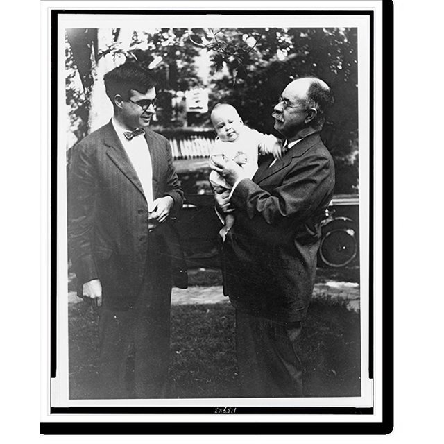 Historic Print, [Herman Hollerith holding Herman III with Herman Jr