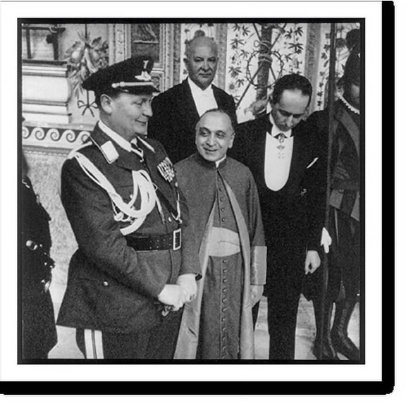 Historic Print, [Hermann Goering in Rome with Archbishop Angelo Giuseppe Roncalli (later Pope John XXIII) and others], 18" x 24"