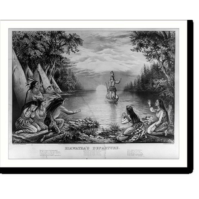 Historic Print, Hiawatha's departure, 16" x 20"