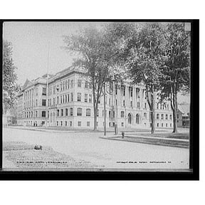 Historic Print, High School, Syracuse, N.Y., 18" x 24"